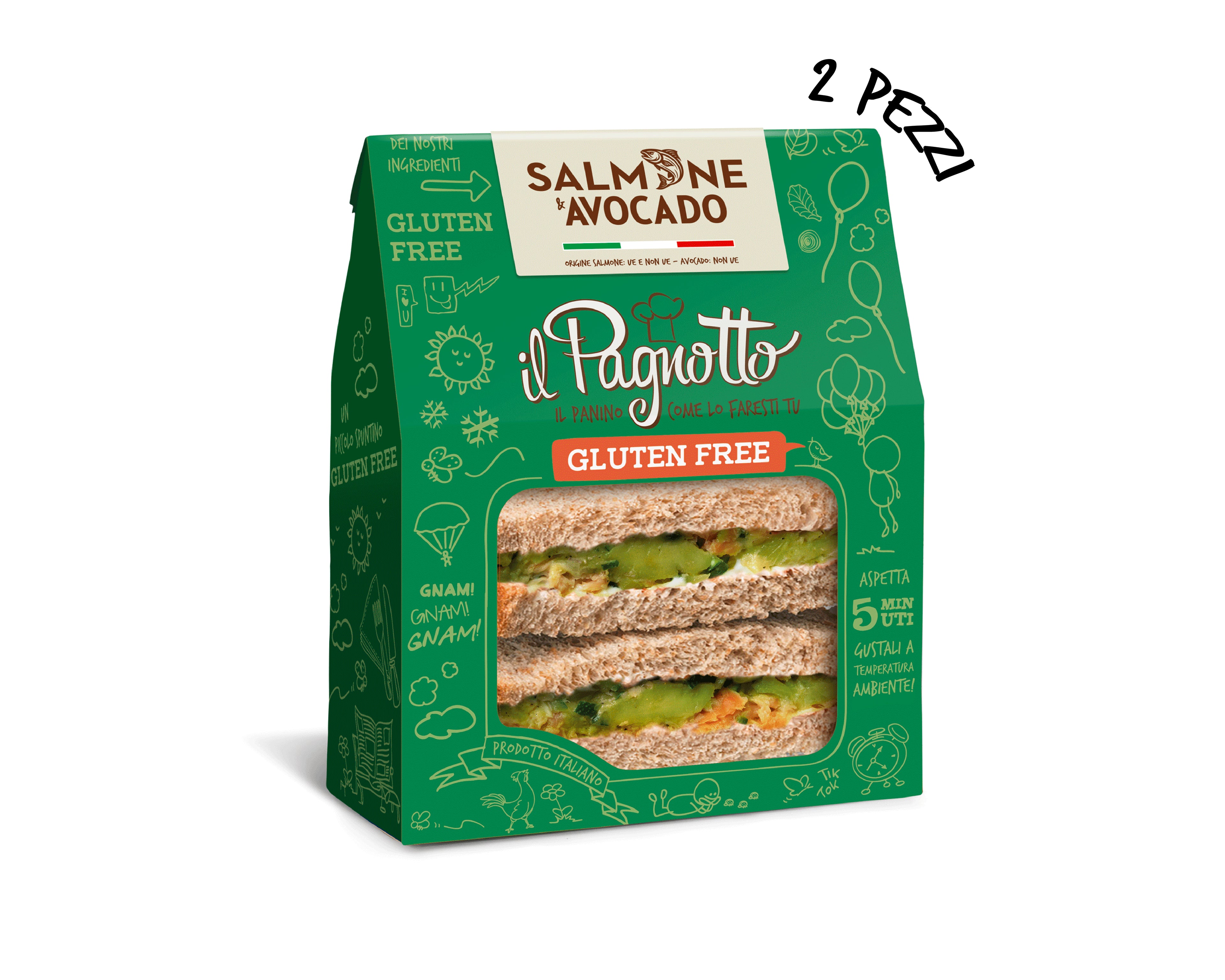 Pagnotto Salmone e Avocado - Gluten Free